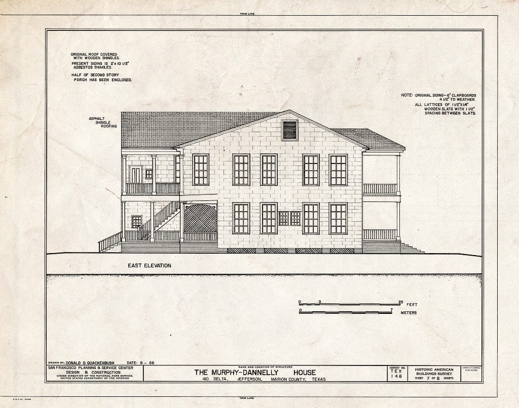 Blueprint HABS TEX,158-JEF,20- (Sheet 7 of 8) - Murphy-Dannelly House, 410 Delte Street, Jefferson, Marion County, TX