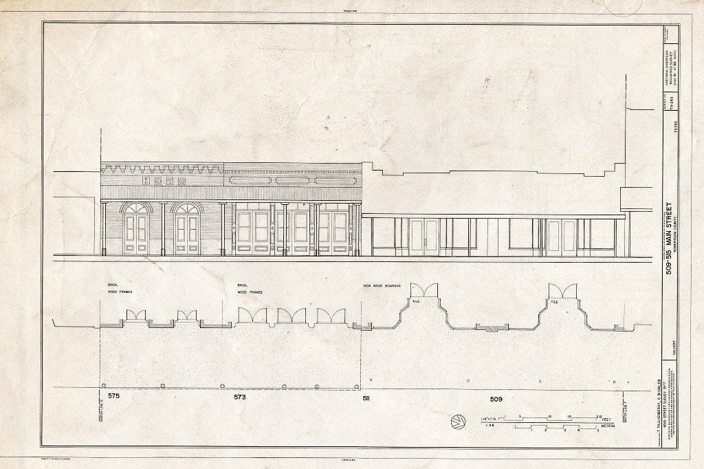 Blueprint HABS TEX,198-CALV,2- (Sheet 21 of 25) - Main Street, 400-700 Blocks (Commercial Buildings), Calvert, Robertson County, TX