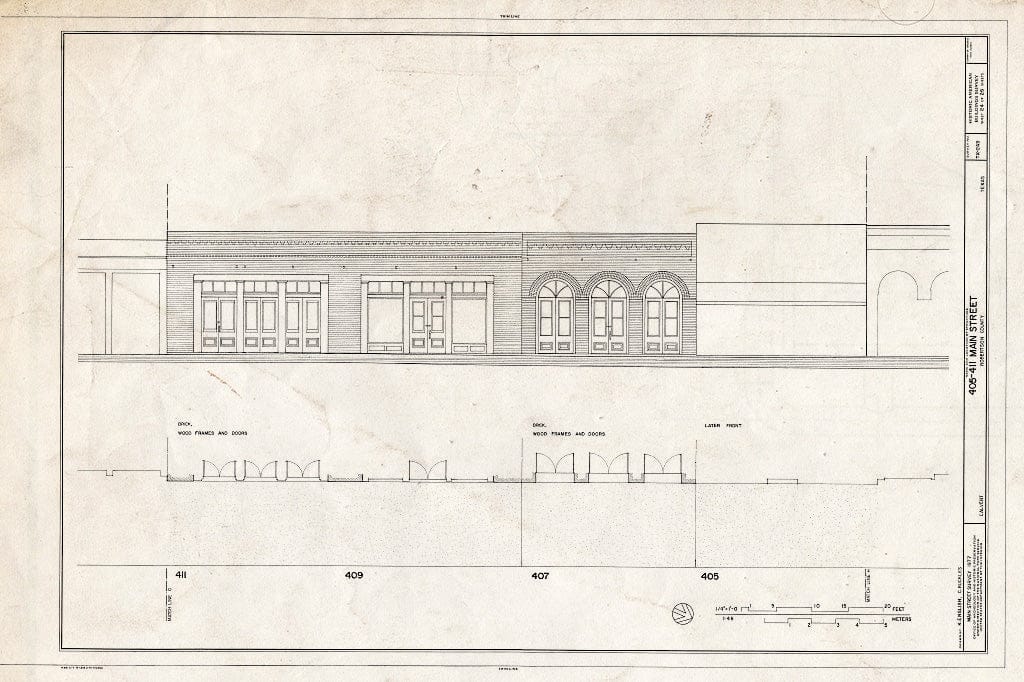 Blueprint HABS TEX,198-CALV,2- (Sheet 24 of 25) - Main Street, 400-700 Blocks (Commercial Buildings), Calvert, Robertson County, TX