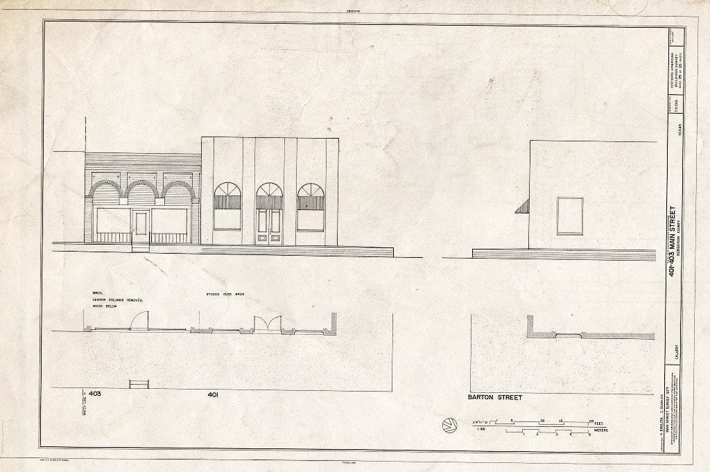 Blueprint HABS TEX,198-CALV,2- (Sheet 25 of 25) - Main Street, 400-700 Blocks (Commercial Buildings), Calvert, Robertson County, TX