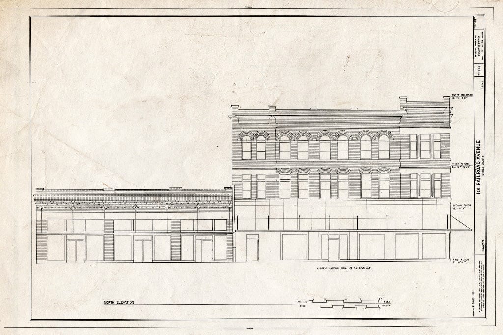 Blueprint HABS TEX,93-NAVA,4- (Sheet 5 of 18) - Railroad Avenue,100 Block (Buildings), Navasota, Grimes County, TX