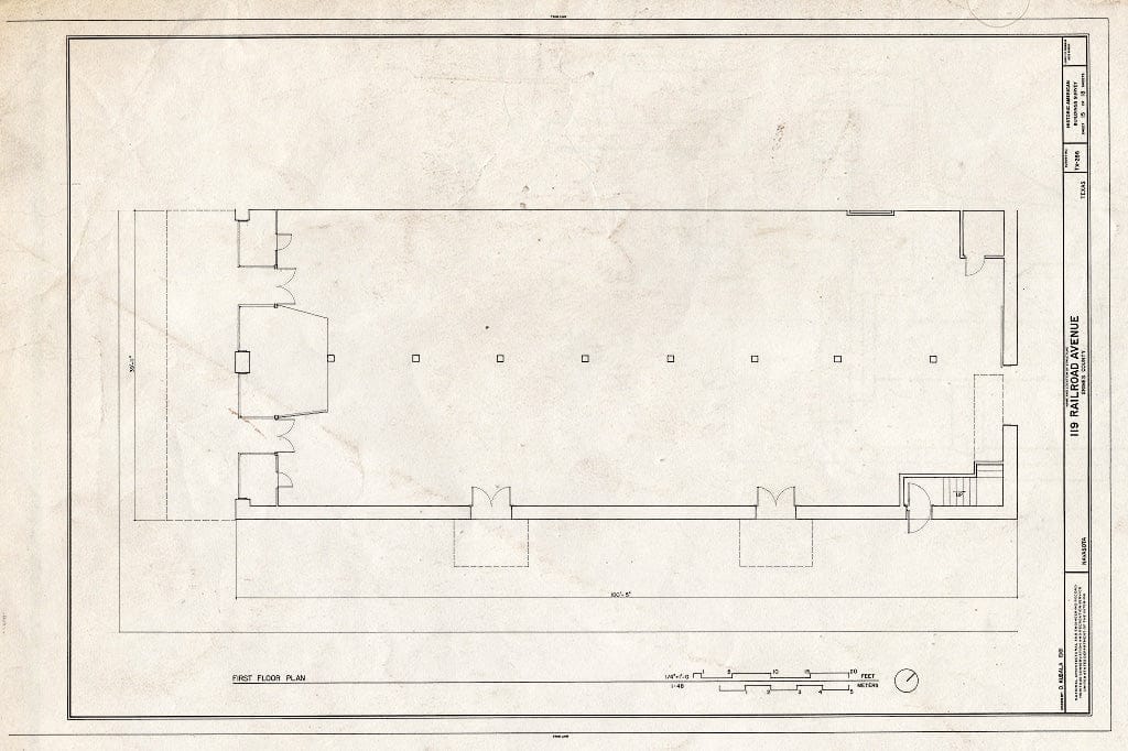 Blueprint HABS TEX,93-NAVA,4- (Sheet 15 of 18) - Railroad Avenue,100 Block (Buildings), Navasota, Grimes County, TX