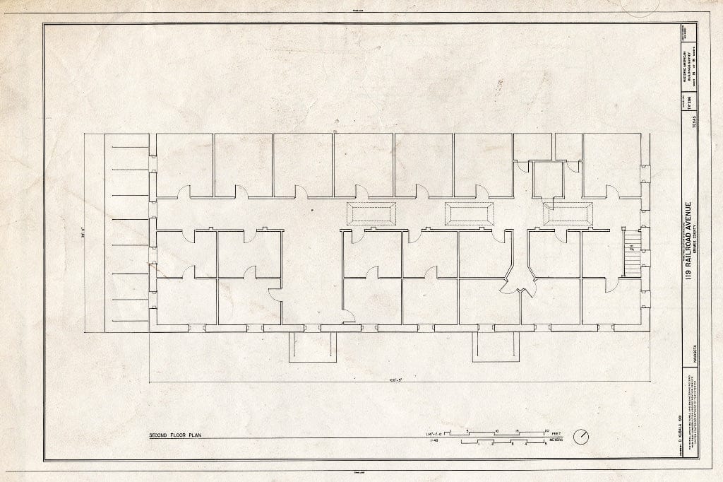 Blueprint HABS TEX,93-NAVA,4- (Sheet 16 of 18) - Railroad Avenue,100 Block (Buildings), Navasota, Grimes County, TX