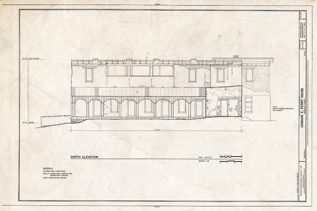 Blueprint HABS TEX,22-TERL,3- (Sheet 3 of 5) - Howard E. Perry House, Terlingua, Brewster County, TX