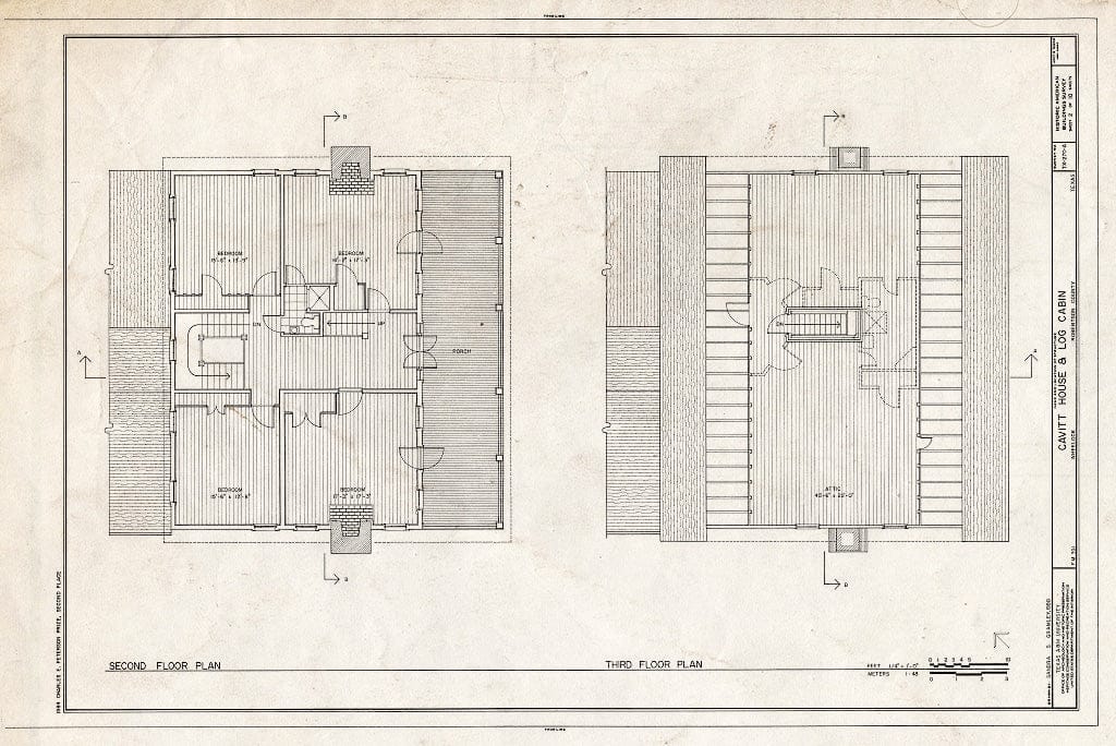 Blueprint HABS TEX,198-WHEEL,1A- (Sheet 2 of 10) - Cavitt House, Wheelock, Robertson County, TX