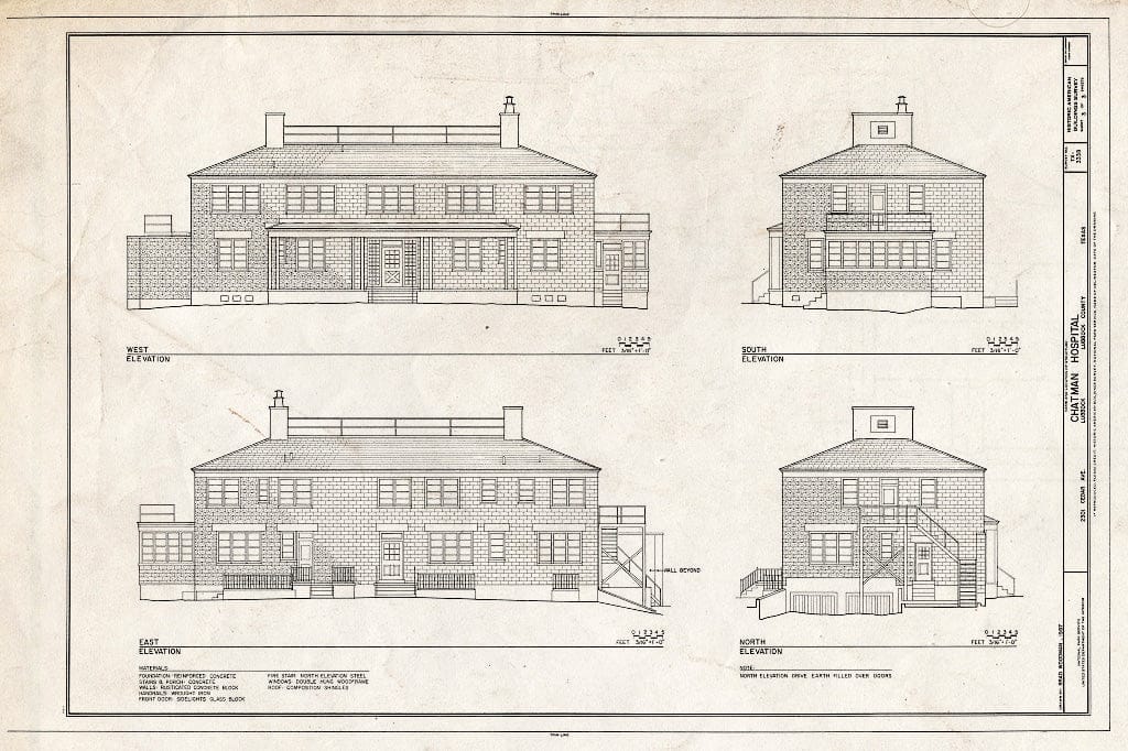 Blueprint HABS TEX,152-LUBBO,18- (Sheet 3 of 3) - Chatman Hospital, 2301 Cedar Avenue, Lubbock, Lubbock County, TX