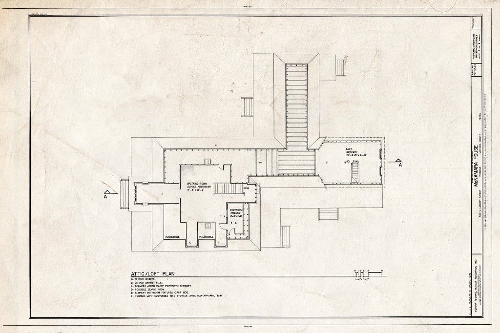 Blueprint HABS TEX,235-VIC,4- (Sheet 3 of 8) - McNamara House, 502 North Liberty Street, Victoria, Victoria County, TX