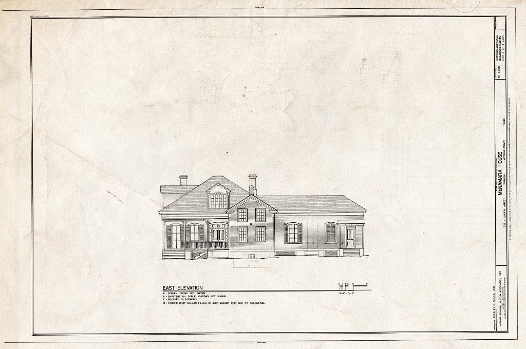 Blueprint HABS TEX,235-VIC,4- (Sheet 6 of 8) - McNamara House, 502 North Liberty Street, Victoria, Victoria County, TX
