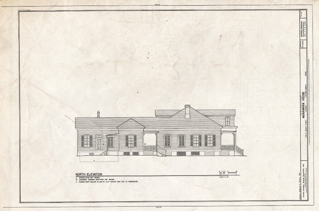 Blueprint HABS TEX,235-VIC,4- (Sheet 7 of 8) - McNamara House, 502 North Liberty Street, Victoria, Victoria County, TX