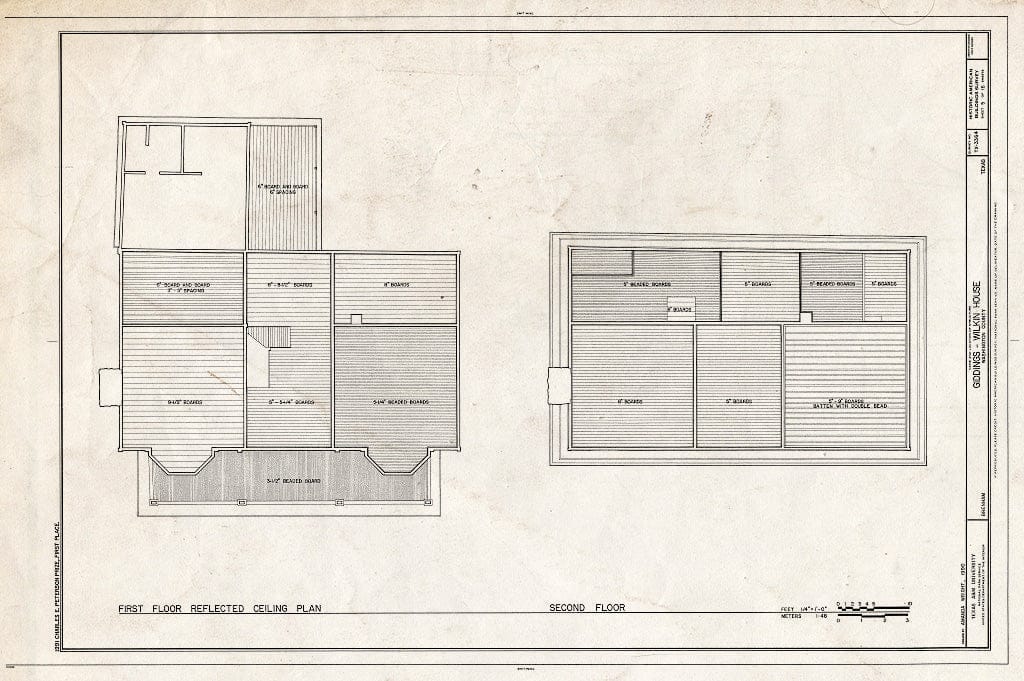 Blueprint HABS TEX,239-BREN,2- (Sheet 5 of 16) - Giddings-Wilkin House, 805 Crockett Street, Brenham, Washington County, TX