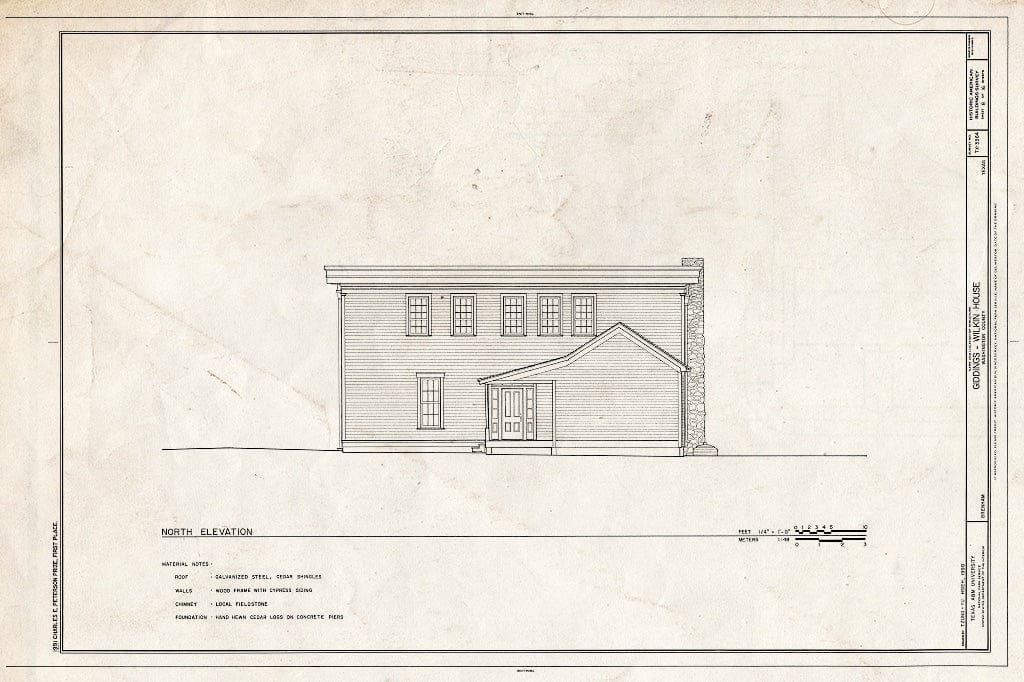 Blueprint HABS TEX,239-BREN,2- (Sheet 8 of 16) - Giddings-Wilkin House, 805 Crockett Street, Brenham, Washington County, TX