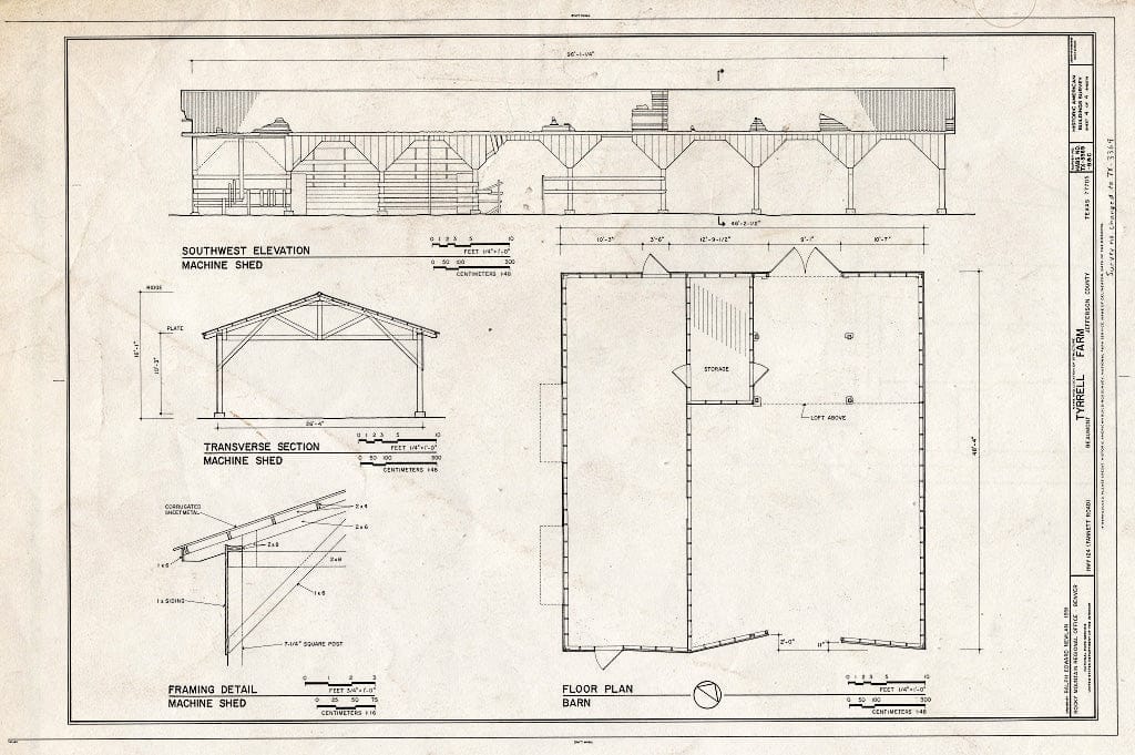 Blueprint HABS TEX,123-BEAU.V,1- (Sheet 4 of 4) - Tyrrell Farm, 6245 Fannet Road (Highway 124), Beaumont, Jefferson County, TX