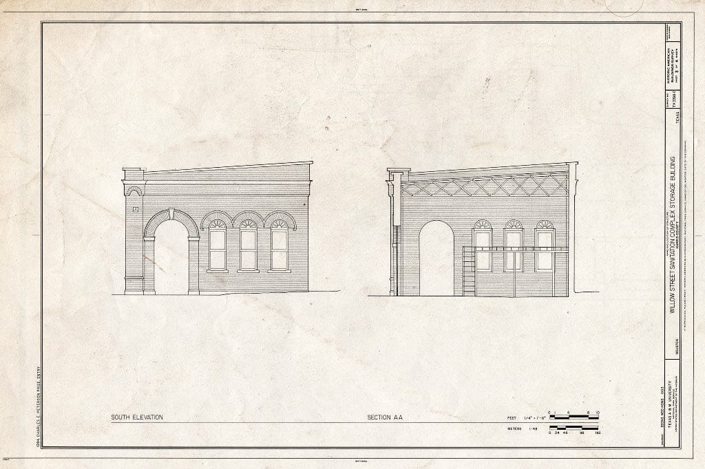 Blueprint HABS TEX,101-HOUT,7C- (Sheet 3 of 4) - Willow Street Sanitation Complex, Storage, Houston, Harris County, TX