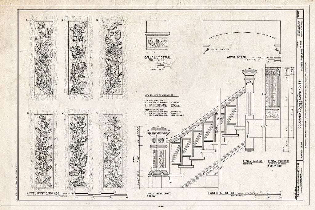 Blueprint HABS TEX,45-COLUM,2- (Sheet 22 of 23) - Colorado County Courthouse, Courthouse Square, Columbus, Colorado County, TX