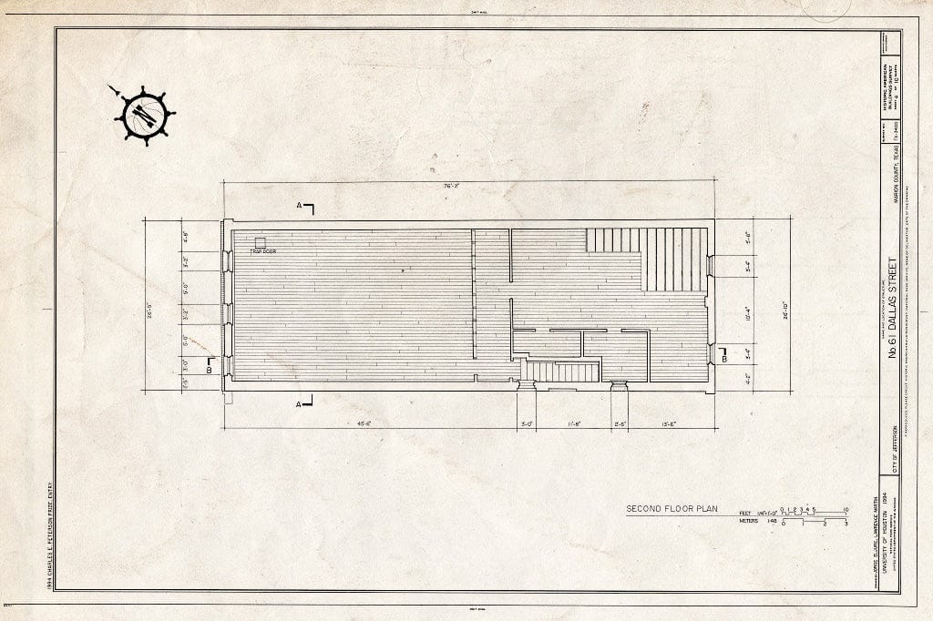 Blueprint HABS TEX,158-JEF,26- (Sheet 4 of 10) - No. 61 Dallas Street, Jefferson, Marion County, TX