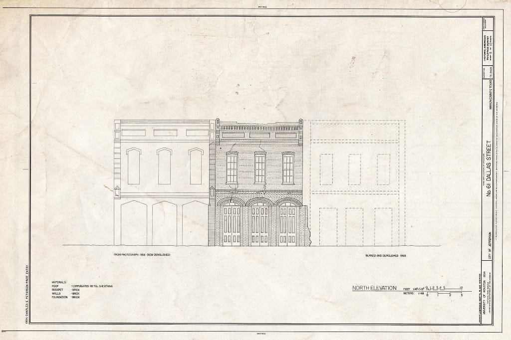 Blueprint HABS TEX,158-JEF,26- (Sheet 5 of 10) - No. 61 Dallas Street, Jefferson, Marion County, TX