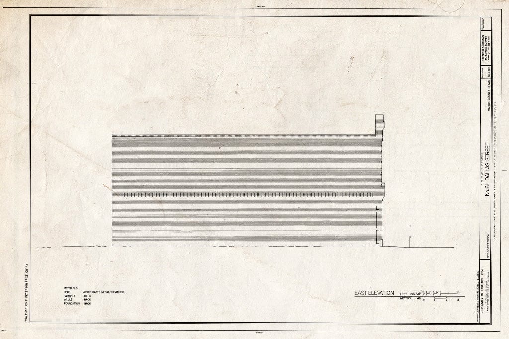 Blueprint HABS TEX,158-JEF,26- (Sheet 7 of 10) - No. 61 Dallas Street, Jefferson, Marion County, TX
