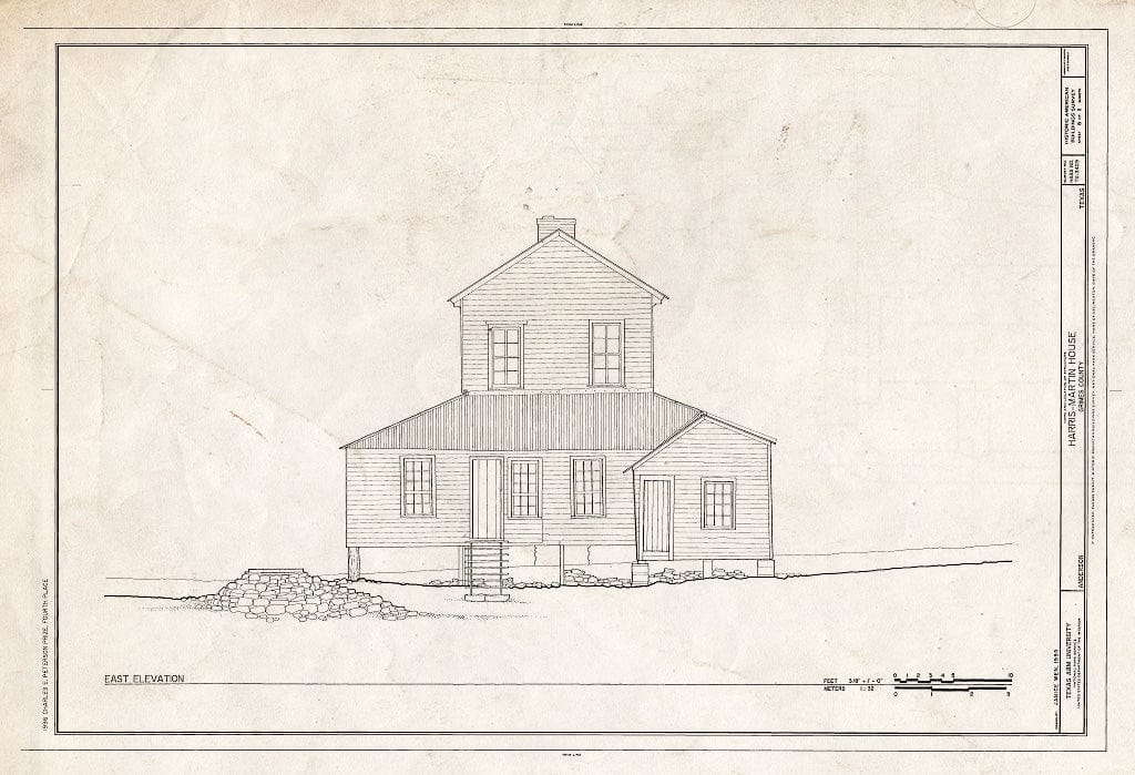 Blueprint HABS TEX,93-and,13- (Sheet 8 of 11) - Harris-Martin House, Anderson, Grimes County, TX