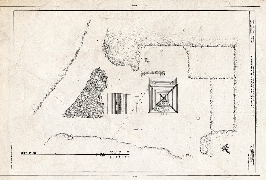 Blueprint HABS TEX,22-PANJU,1A- (Sheet 2 of 11) - K-Bar Ranch, Main House & Garage, Panther Junction, Brewster County, TX
