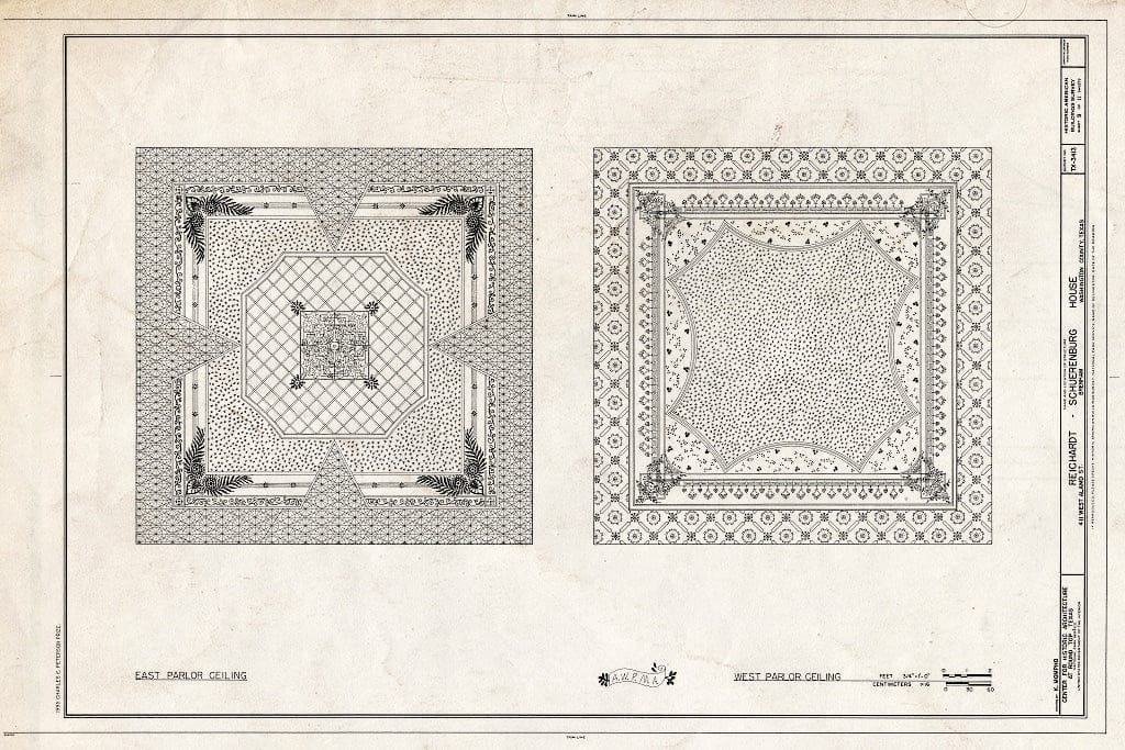 Blueprint HABS TEX,239-BREI-3- (Sheet 9 of 11) - Reichardt-Schuerenburg House, 411 West Alamo Street, Brenham, Washington County, TX