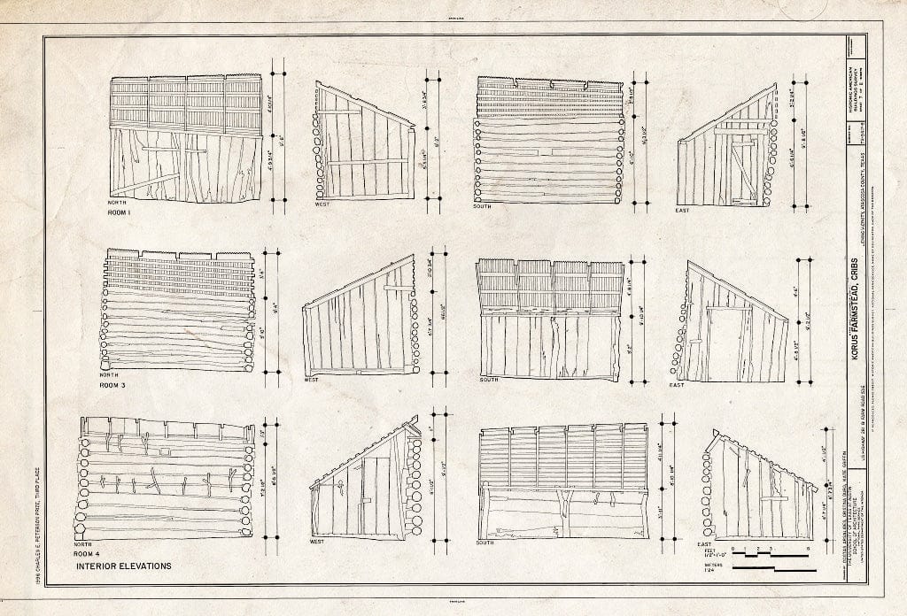 Blueprint HABS TEX,7-LEM.V,1B- (Sheet 7 of 8) - Korus Farmstead, Cribs, U.S. Highway 281 at Farm Road 536, Leming, Atascosa County, TX