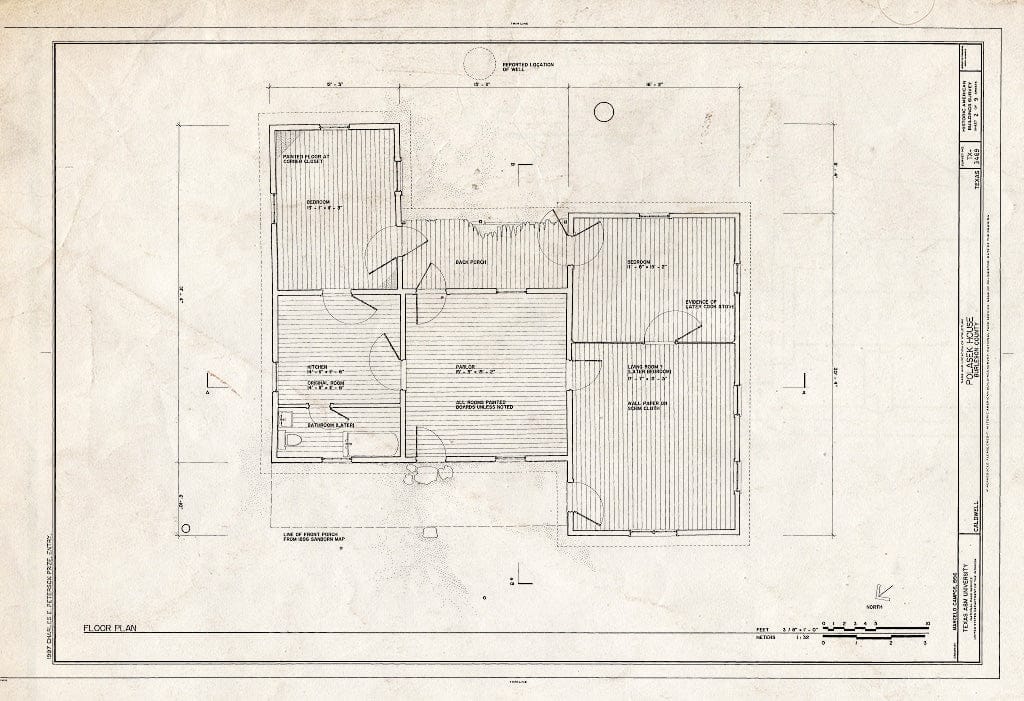 Blueprint HABS TEX,26-CALD,1- (Sheet 2 of 9) - Polasek House, 200 East Fawn Street, Caldwell, Burleson County, TX