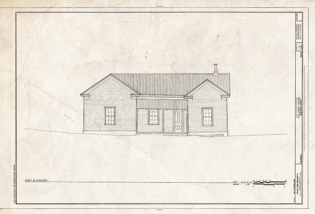 Blueprint HABS TEX,26-CALD,1- (Sheet 7 of 9) - Polasek House, 200 East Fawn Street, Caldwell, Burleson County, TX