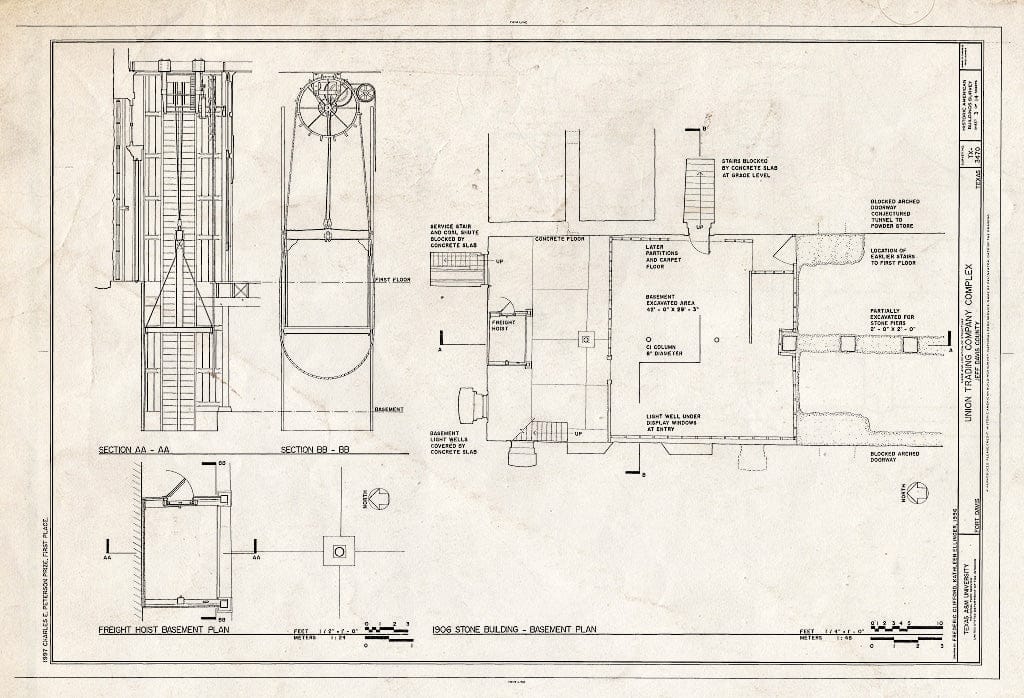 Blueprint HABS TEX,122-FODA,4- (Sheet 3 of 14) - Union Trading Company Complex, Fort Davis, Jeff Davis County, TX