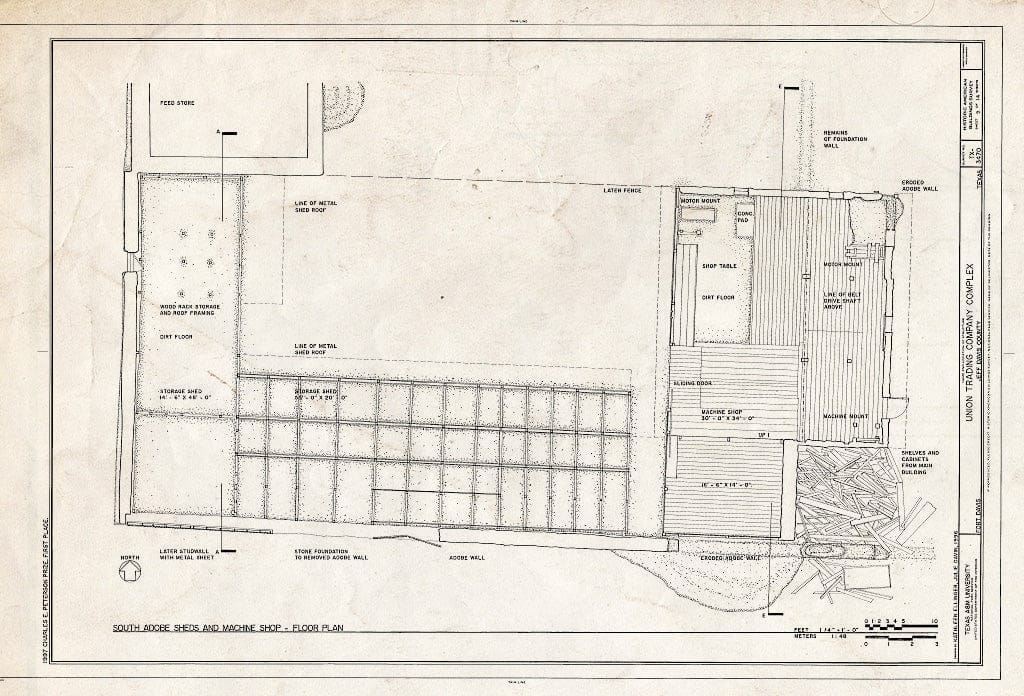 Blueprint HABS TEX,122-FODA,4- (Sheet 5 of 14) - Union Trading Company Complex, Fort Davis, Jeff Davis County, TX