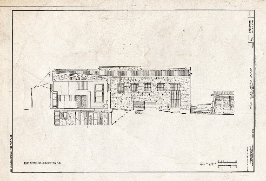 Blueprint HABS TEX,122-FODA,4- (Sheet 9 of 14) - Union Trading Company Complex, Fort Davis, Jeff Davis County, TX