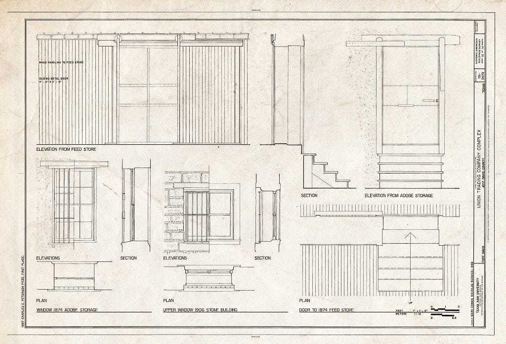 Blueprint HABS TEX,122-FODA,4- (Sheet 12 of 14) - Union Trading Company Complex, Fort Davis, Jeff Davis County, TX