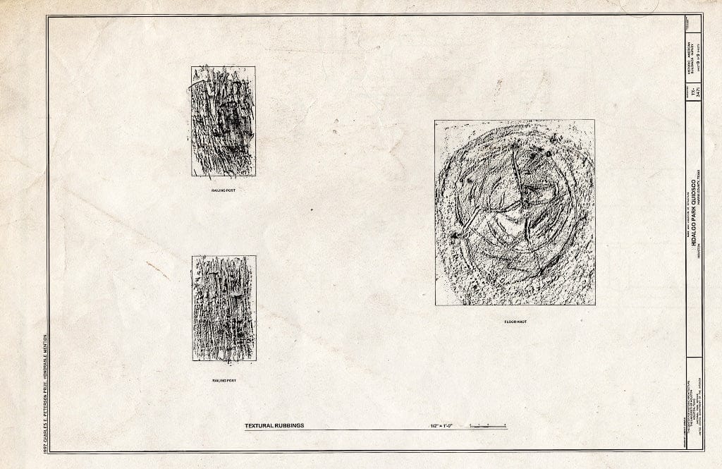 Blueprint HABS TEX,101-HOUT,10- (Sheet 9 of 9) - Hidalgo Park Quiosco, Houston, Harris County, TX