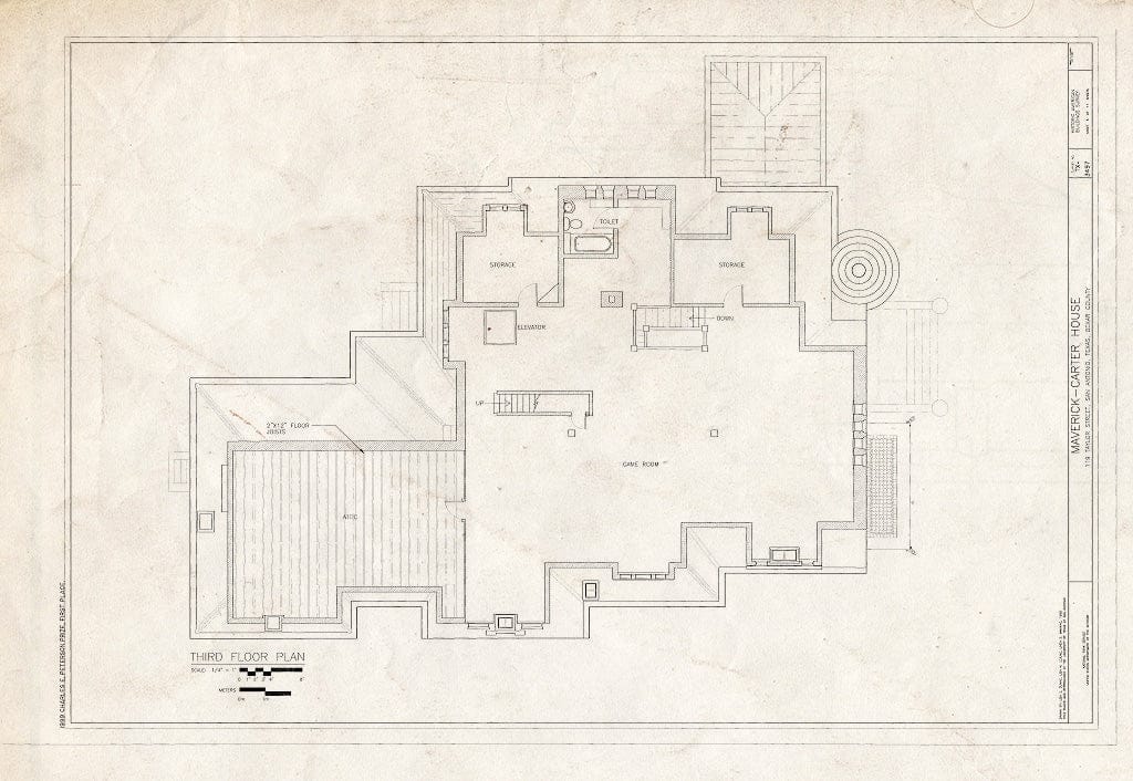 Blueprint HABS TEX,15-SANT,59- (Sheet 5 of 11) - Maverick-Carter House, 119 Taylor Street, San Antonio, Bexar County, TX