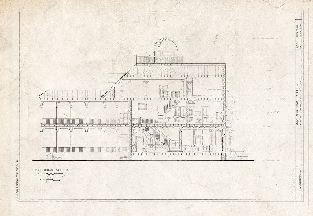 Blueprint HABS TEX,15-SANT,59- (Sheet 10 of 11) - Maverick-Carter House, 119 Taylor Street, San Antonio, Bexar County, TX