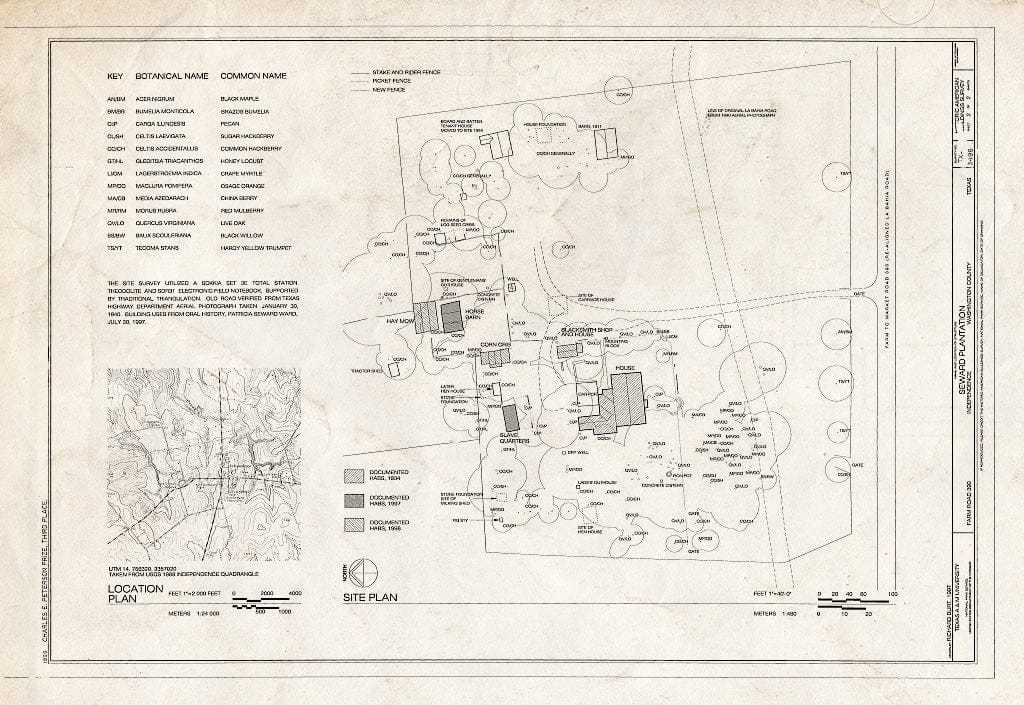 Blueprint HABS TEX,239-INDEP,9- (Sheet 2 of 2) - Seward Plantation, Farm Road 390, Independence, Washington County, TX