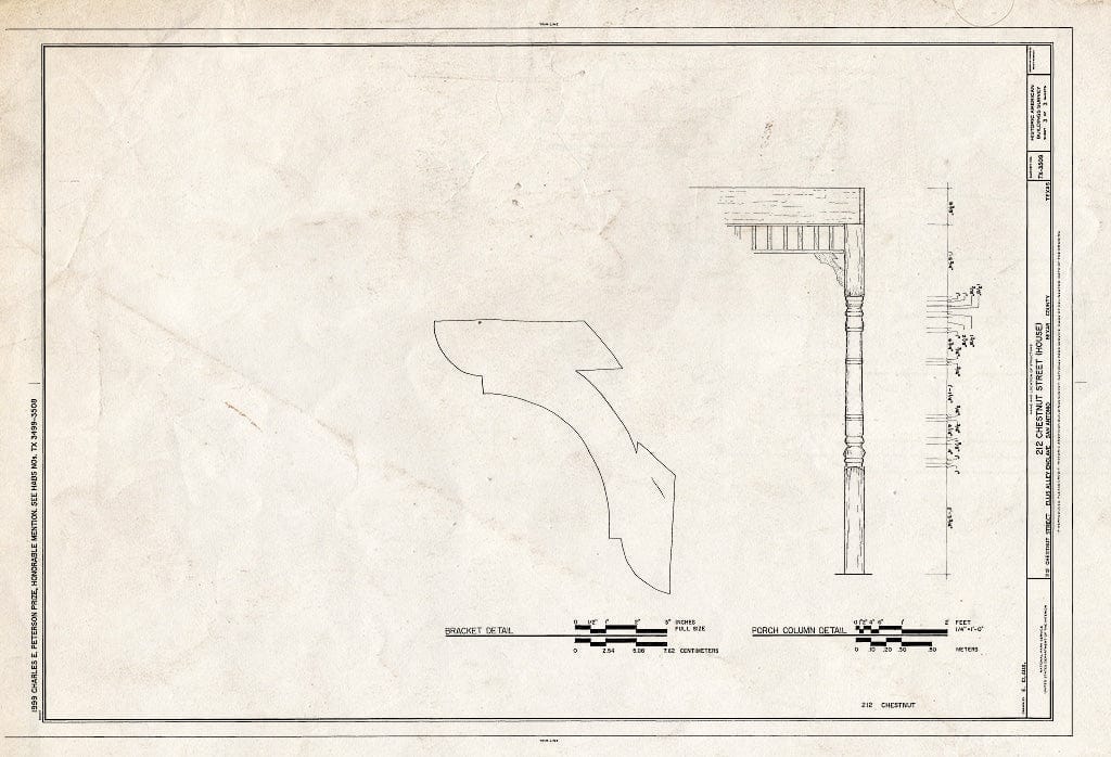 Blueprint HABS TEX,15-SANT,52- (Sheet 3 of 3) - 212 Chestnut Street (House), San Antonio, Bexar County, TX