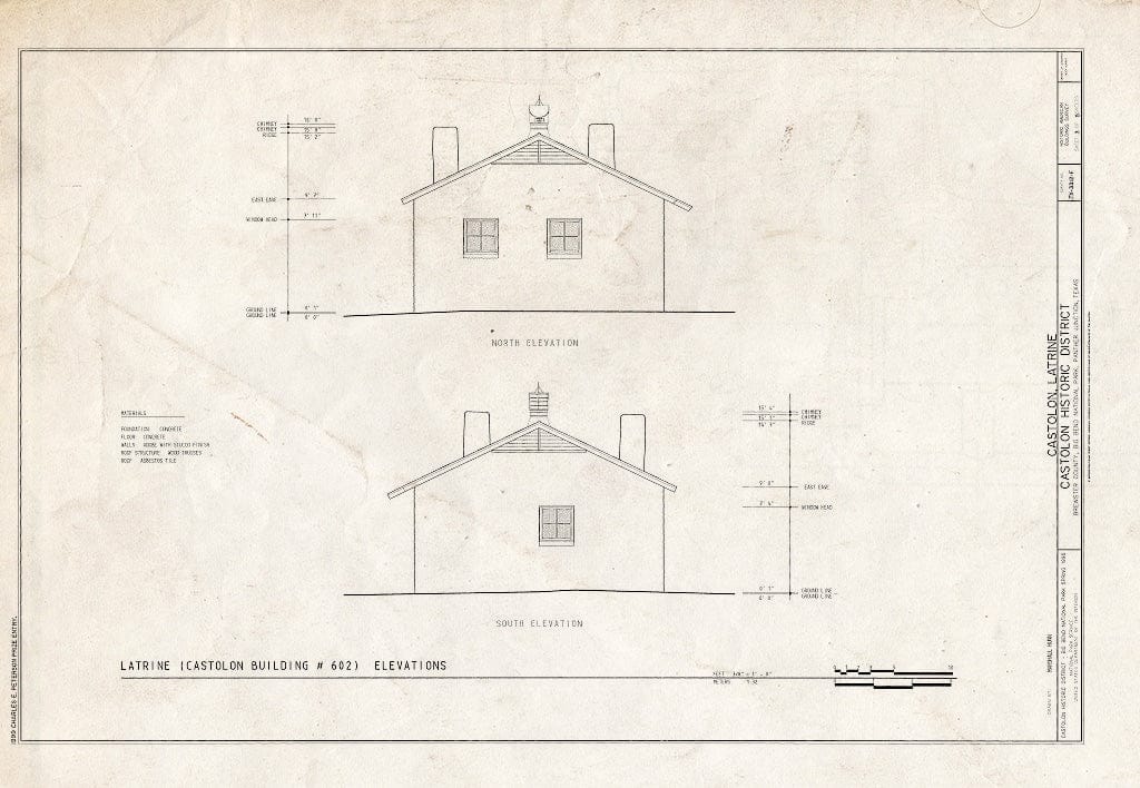 Blueprint HABS TEX,22-CAST,3F- (Sheet 3 of 5) - Castolon, Latrine, Route 5, Castolon, Brewster County, TX