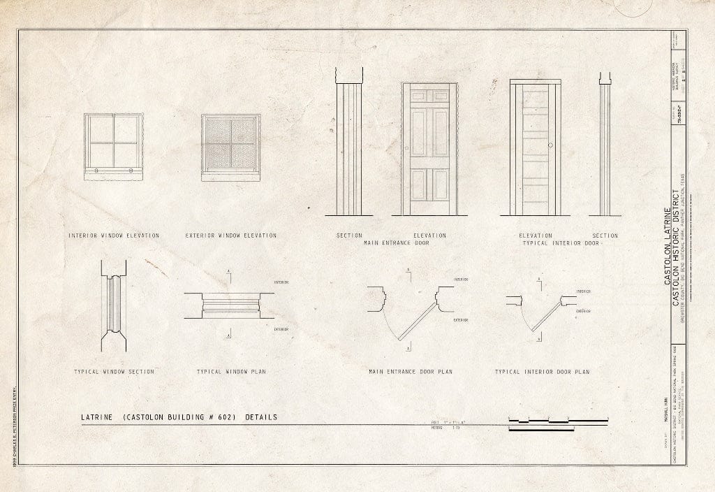 Blueprint HABS TEX,22-CAST,3F- (Sheet 5 of 5) - Castolon, Latrine, Route 5, Castolon, Brewster County, TX