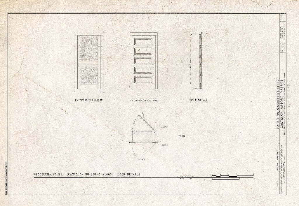 Blueprint HABS TEX,22-CAST,3H- (Sheet 6 of 6) - Castolon, Magdelena House, Route 5, Castolon, Brewster County, TX