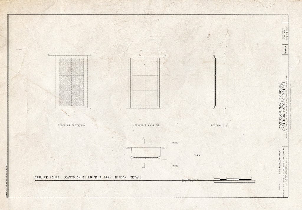 Blueprint HABS TEX,22-CAST,3I- (Sheet 5 of 6) - Castolon, Garlick House, Route 5, Castolon, Brewster County, TX