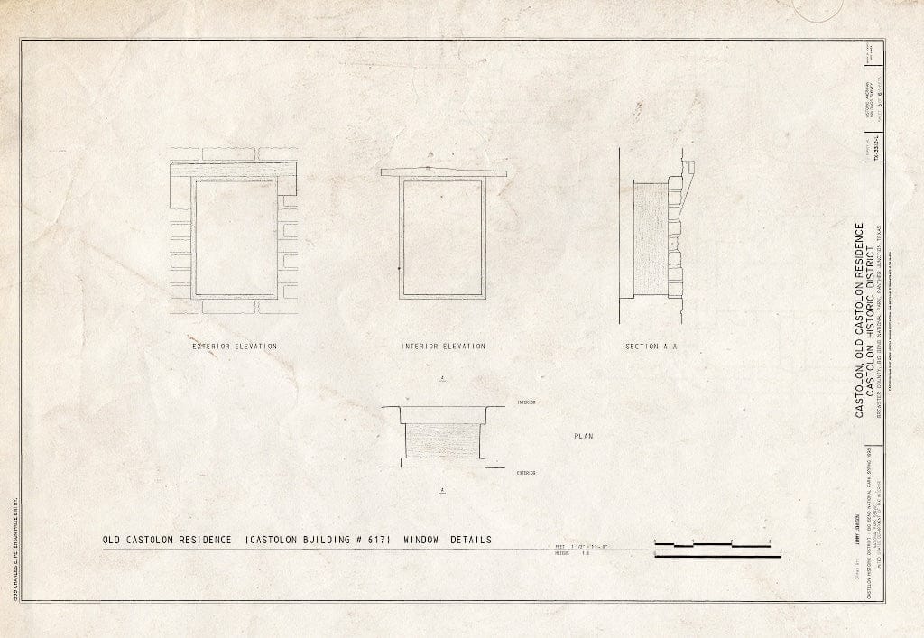 Blueprint HABS TEX,22-CAST,3L- (Sheet 5 of 6) - Castolon, Old Castolon Residence, Route 5, Castolon, Brewster County, TX