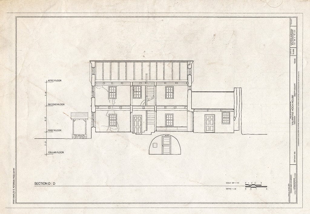 Blueprint HABS TX-3513 (Sheet 12 of 12) - Valentine Hoch House, Near Highway 183, Hochheim, De WITT County, TX