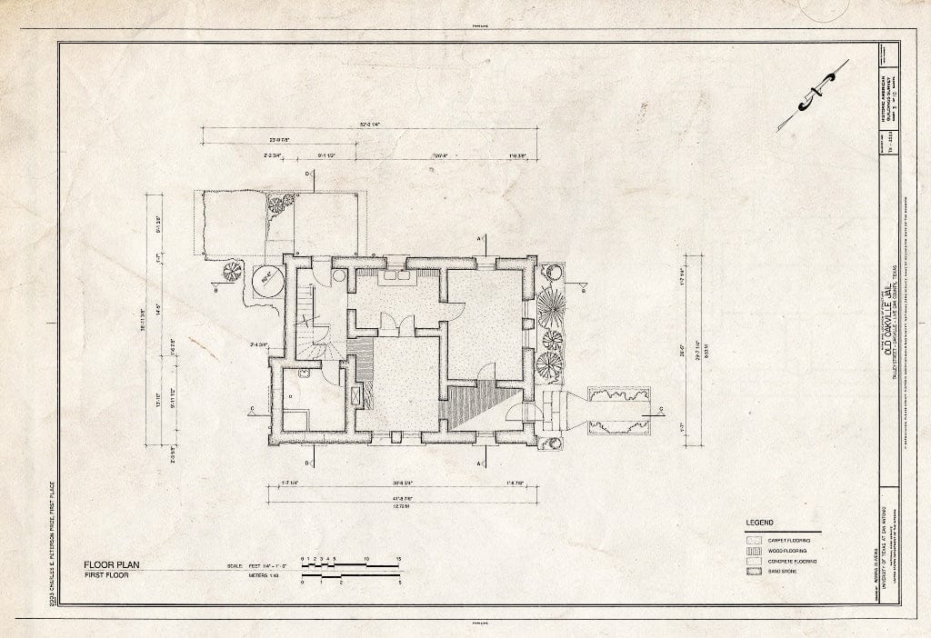 Blueprint HABS TX-3523 (Sheet 3 of 10) - Old Oakville Jail, Talley Street, Oakville, Live Oak County, TX