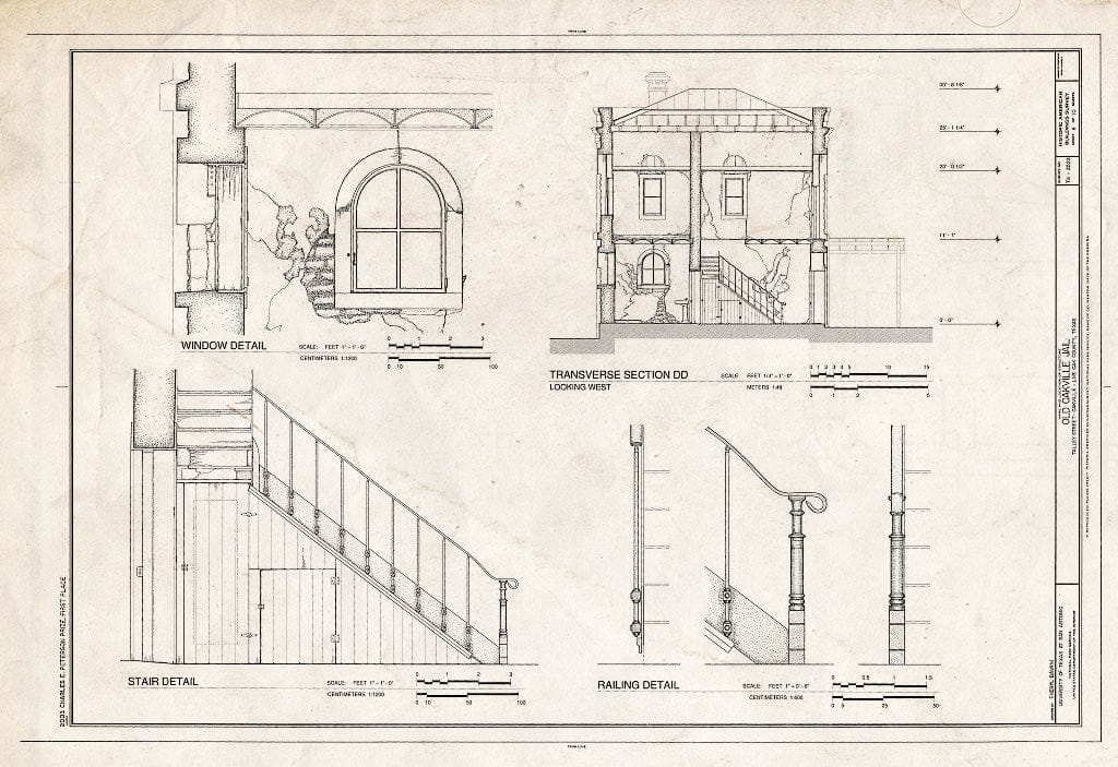 Blueprint HABS TX-3523 (Sheet 8 of 10) - Old Oakville Jail, Talley Street, Oakville, Live Oak County, TX