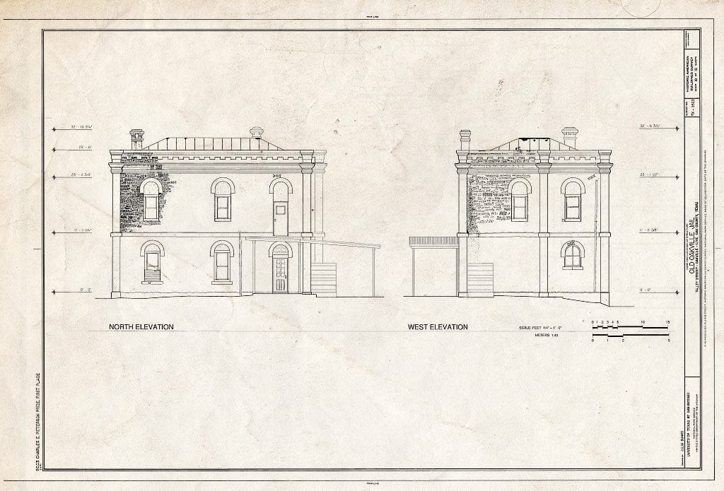 Blueprint HABS TX-3523 (Sheet 10 of 10) - Old Oakville Jail, Talley Street, Oakville, Live Oak County, TX