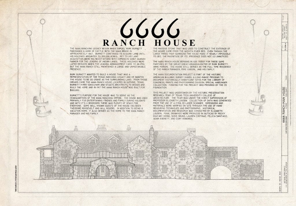 Blueprint Statement of Significance - 6666 Ranch, Main House, 1102 Dash for Cash Road, Guthrie, King County, TX