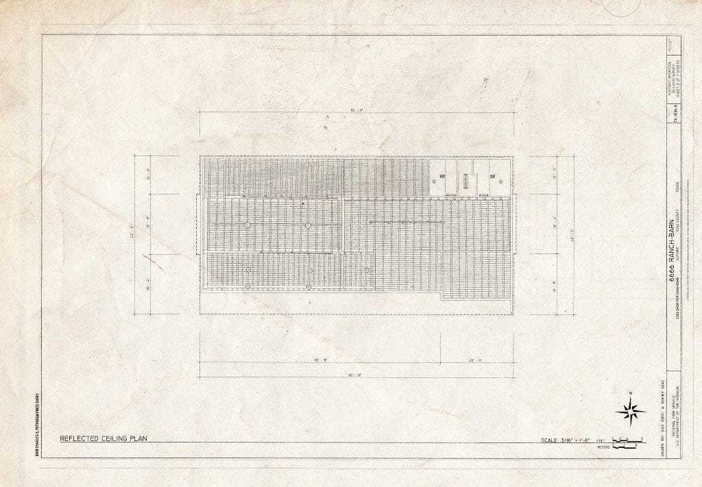 Blueprint Reflected Ceiling Plan - 6666 Ranch, Barn, 1102 Dash for Cash Road, Guthrie, King County, TX