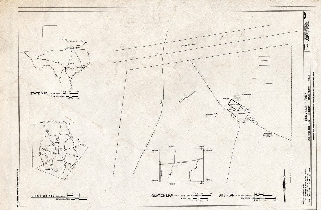 Blueprint Site Plan - Heermann Store, 4308 West Loop 1604, Somerset, Bexar County, TX