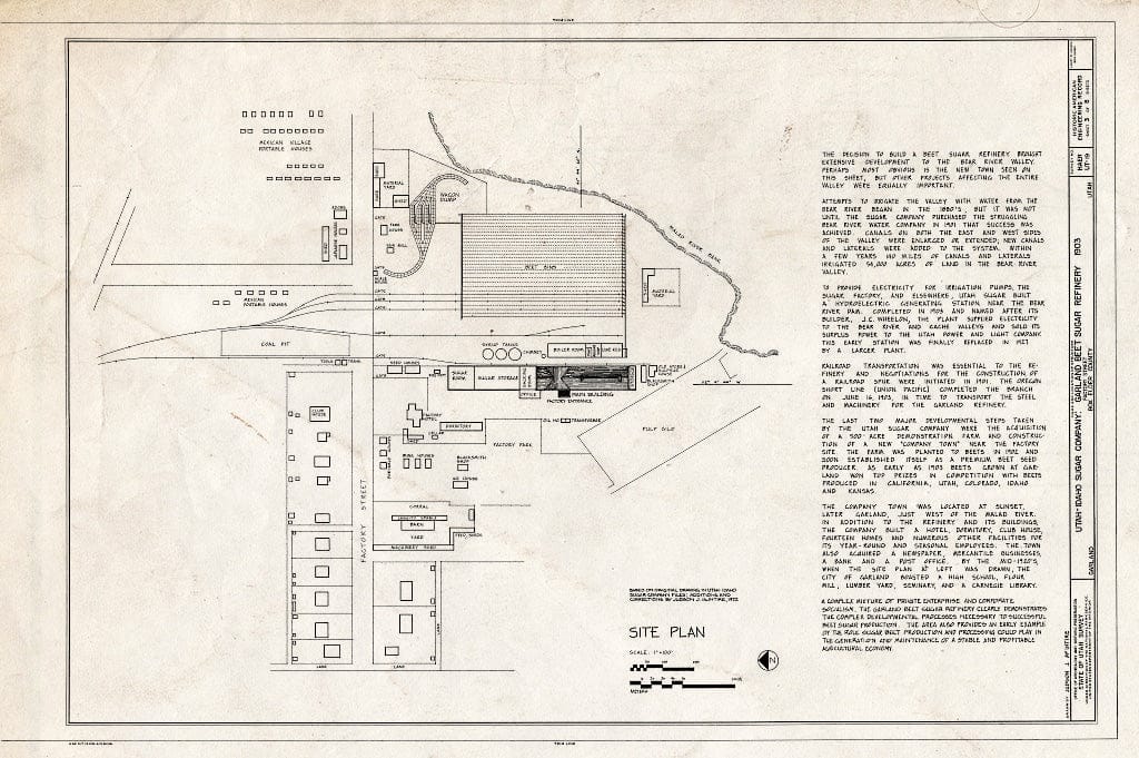 Blueprint HAER Utah,2-GARL.V,1- (Sheet 3 of 8) - Utah Sugar Company, Garland Beet Sugar Refinery, Factory Street, Garland, Box Elder County, UT