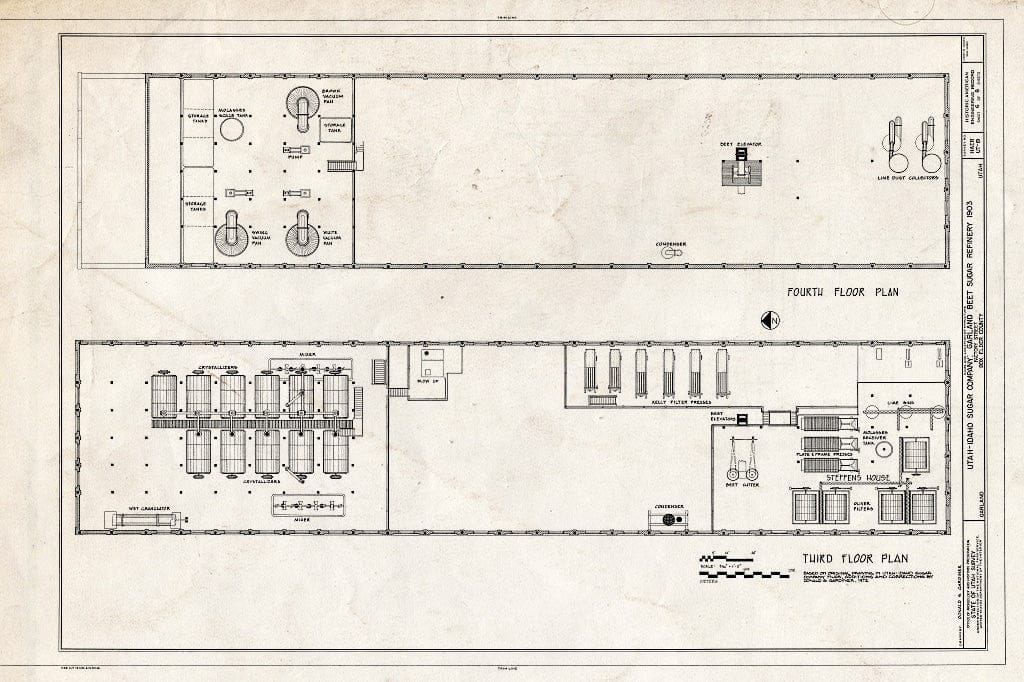 Blueprint HAER Utah,2-GARL.V,1- (Sheet 6 of 8) - Utah Sugar Company, Garland Beet Sugar Refinery, Factory Street, Garland, Box Elder County, UT